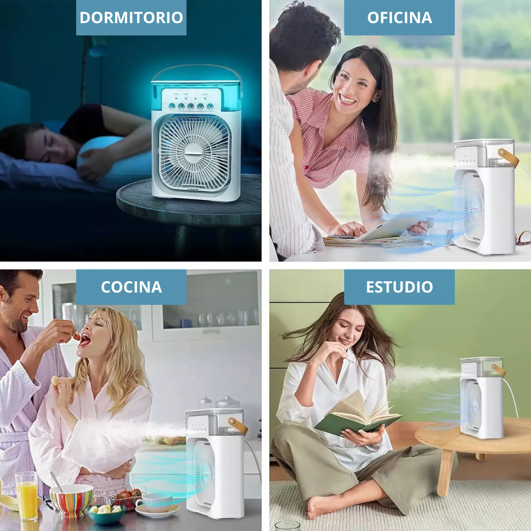 VENTILADOR 2 EN 1, CON HUMIDIFICADOR DE AIRE