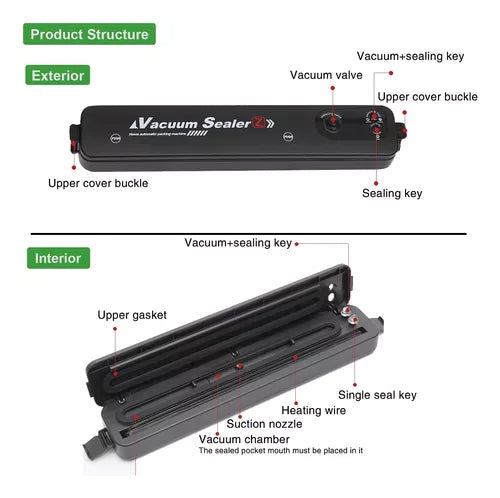 Maquina Selladora Al Vacío Alimentos